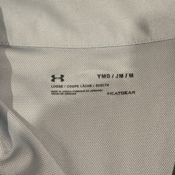 Under Armour boys quarter zip thin top in gray and white size medium - Picture 3 of 3